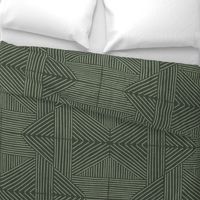 Olive Green Mudcloth Weaving Lines - jumbo 