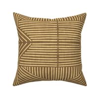 Golden Ochre Mudcloth Weaving Lines - jumbo