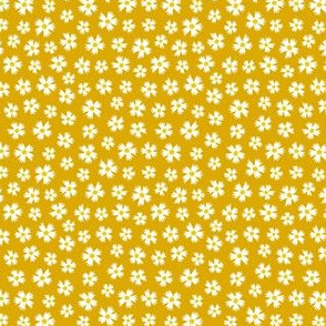 Ditsy Floral Small on Mustard Yellow