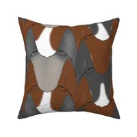 Attentive dog ears - chocolate grayscale