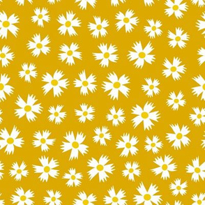 Ditsy Floral Large on Mustard Yellow