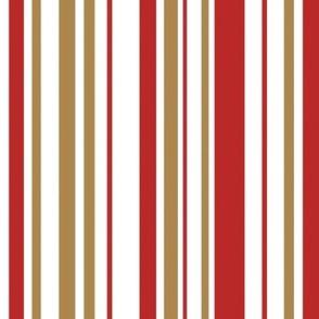 Red, gold, white ,stripe