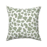 SMALL cow print fabric - sage green