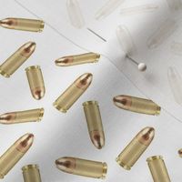 Brass 9mm Hunting Ammo on White