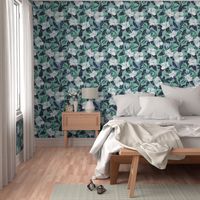 Magnolias Pattern light green