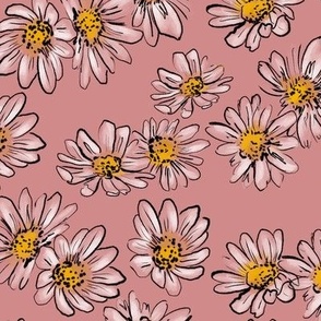 Daisies Dark Pink 