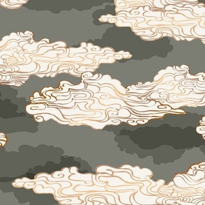 Clouds {Gold/Smoke} large
