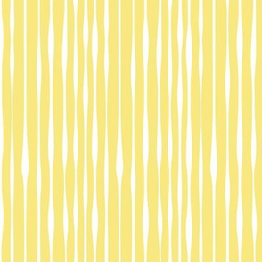 Organic Stripe lemon yellow by Jac Slade