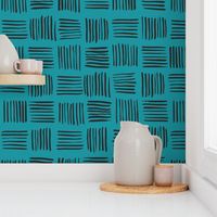 Geometric Hatch Lines Teal