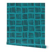 Geometric Hatch Lines Teal