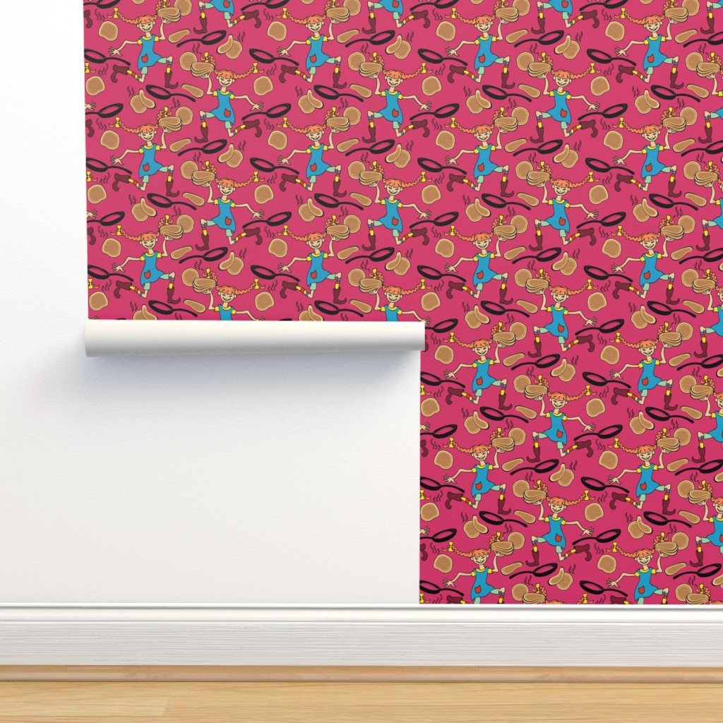 Relativ størrelse Vibrere Rationalisering Pippi Longstocking Print Wallpaper | Spoonflower
