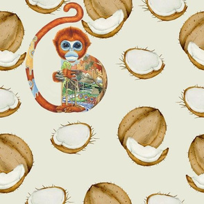 Monkey Among The Coconuts