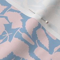 Light pink birch leaves on light blue | small | colorofmagic