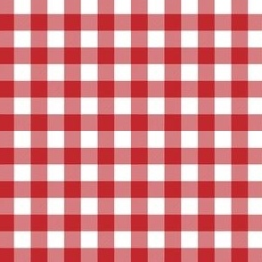 1cm Red Gingham check