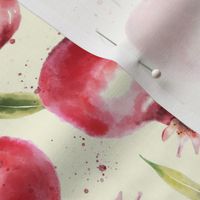 Pomegranates On Cream