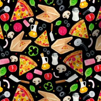 Medium Scale Pizza Party on Black