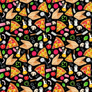 Medium Scale Pizza Party on Black