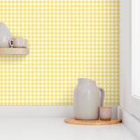 Smaller Scale Gingham Checker - Butter Yellow and White