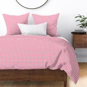 Smaller Scale Gingham Checker - Pretty Pink and White