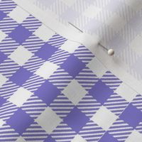 Smaller Scale Gingham Checker - Iris Purple and White