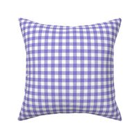 Smaller Scale Gingham Checker - Iris Purple and White