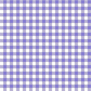 Smaller Scale Gingham Checker - Iris Purple and White