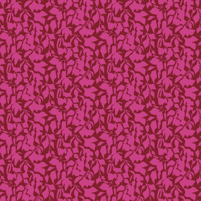 Pink birch leaves on magenta red small
