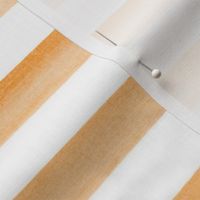 Bigger Scale Watercolor Stripes - Giraffe Tan Orange on White