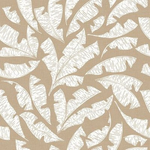 Vintage Banana Leaves - Sand Beige / Medium