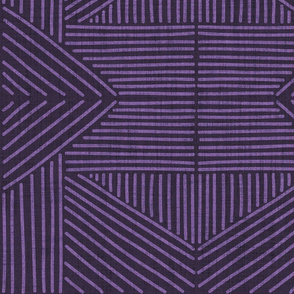 Royal Purple Mudcloth Weaving Lines - jumbo