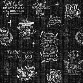 10.5” Christian Comfort Verses - black chalkboard