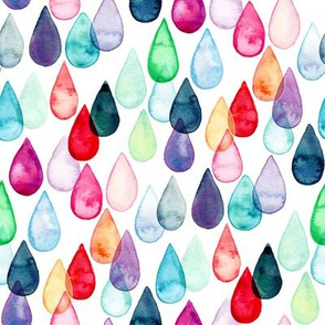 Watercolour Rainbow Drops - Small