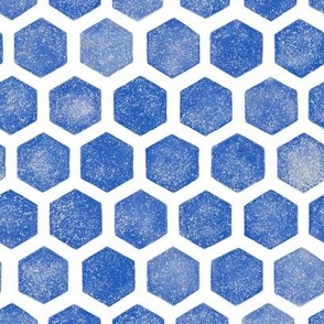 blue textured small hex