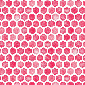 geranium pink textured small hex