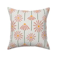 Coneflower in soft pink orange and green