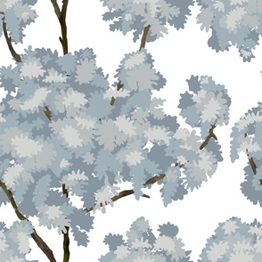 Ernesto  - Blue Trees  - Mixed media - White background 