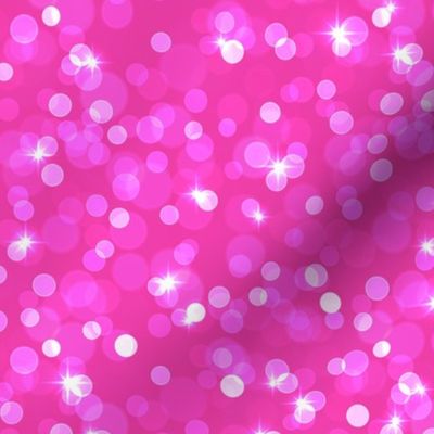 Sparkly Bokeh Pattern - Flirty Magenta Color
