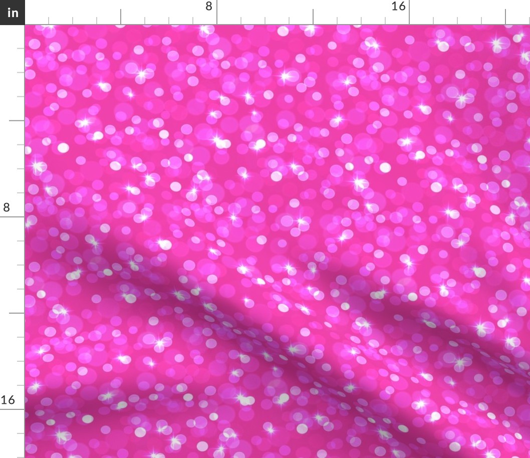 Sparkly Bokeh Pattern - Flirty Magenta Color