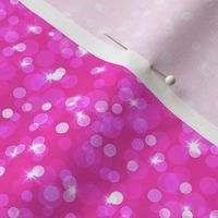 Small Sparkly Bokeh Pattern - Flirty Magenta Color