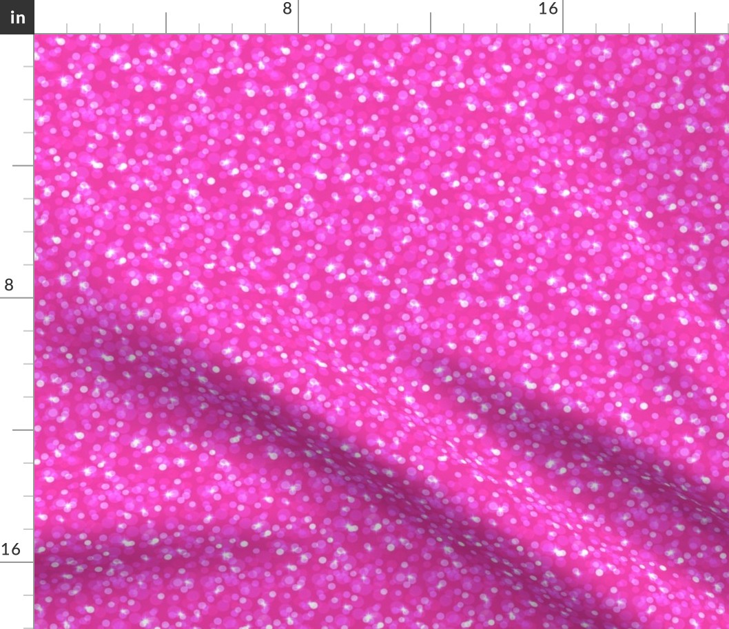 Small Sparkly Bokeh Pattern - Flirty Magenta Color