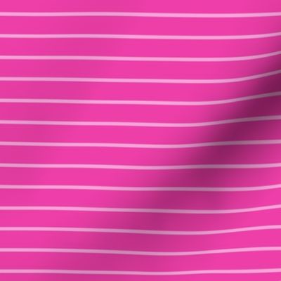 Horizontal Pin Stripe Pattern - Flirty Magenta and Lavender Rose