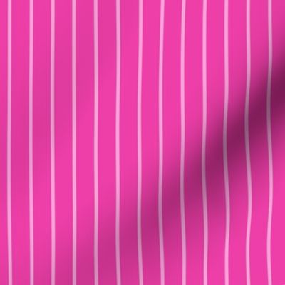 Vertical Pin Stripe Pattern - Flirty Magenta and Lavender Rose