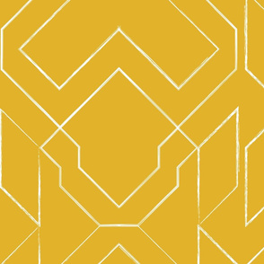 Yellow mustard geometric modern pattern
