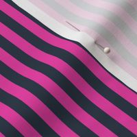Vertical Bengal Stripe Pattern - Flirty Magenta and Medium Charcoal