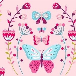 Butterflies - pink