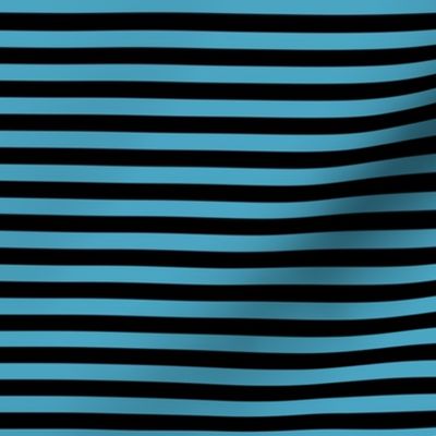 Horizontal Bengal Stripe Pattern - Blueberry Sorbet and Black