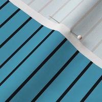 Horizontal Pin Stripe Pattern - Blueberry Sorbet and Black