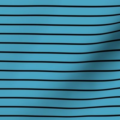 Horizontal Pin Stripe Pattern - Blueberry Sorbet and Black