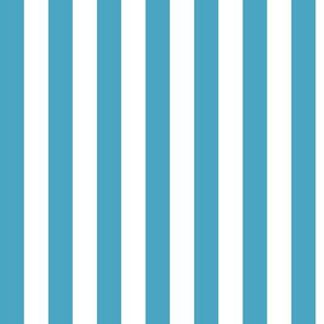 Vertical Awning Stripe Pattern - Blueberry Sorbet and White