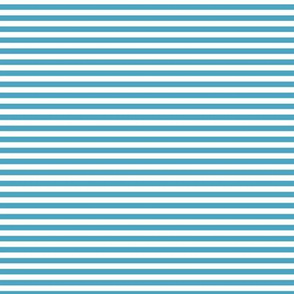 Small Horizontal Bengal Stripe Pattern - Blueberry Sorbet and White